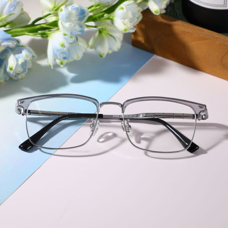 Sapir Browline Silver Glasses