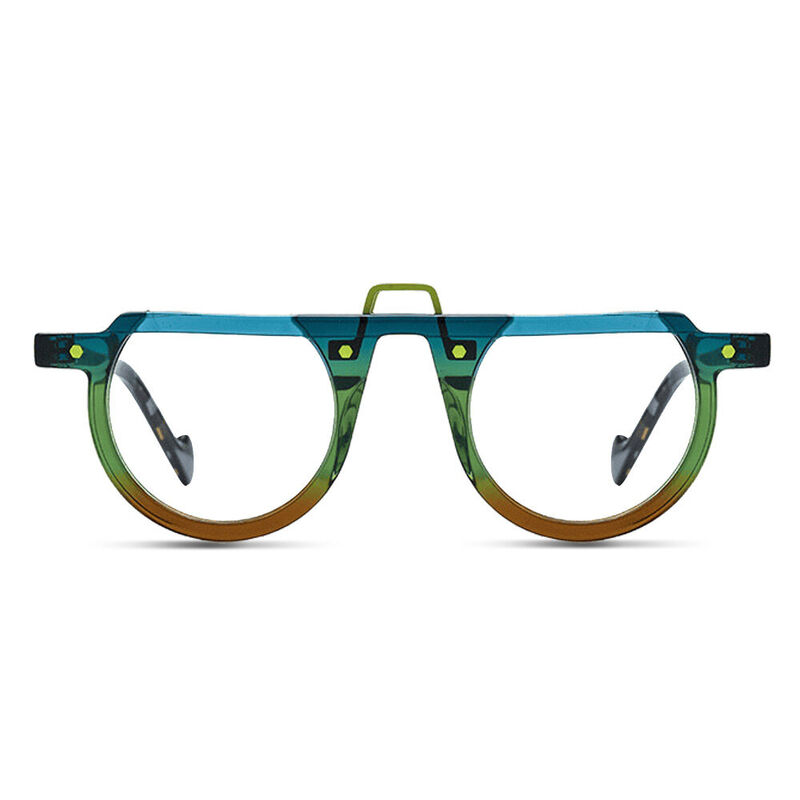 Maria Round Green Glasses