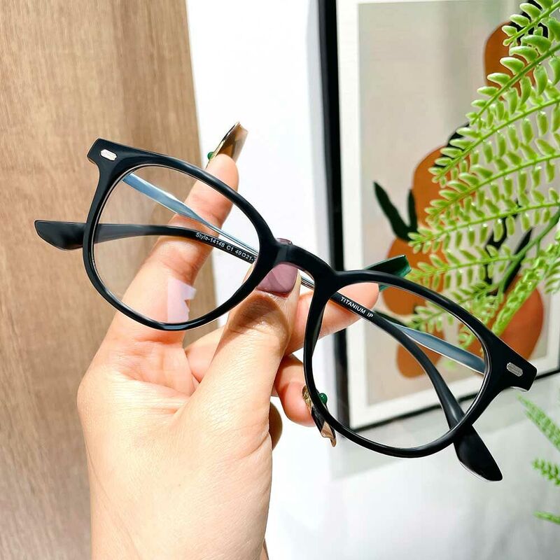 Alger Square Black Glasses
