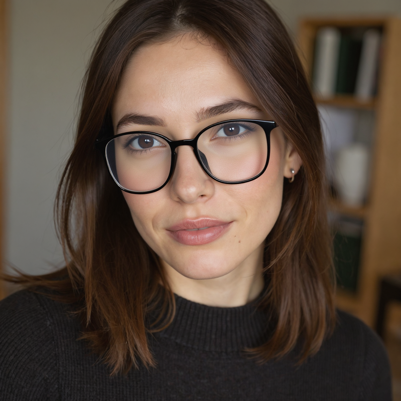 Gerald Square Black Glasses