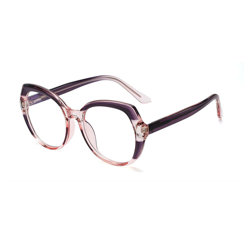 Salome Oval Purple Glasses