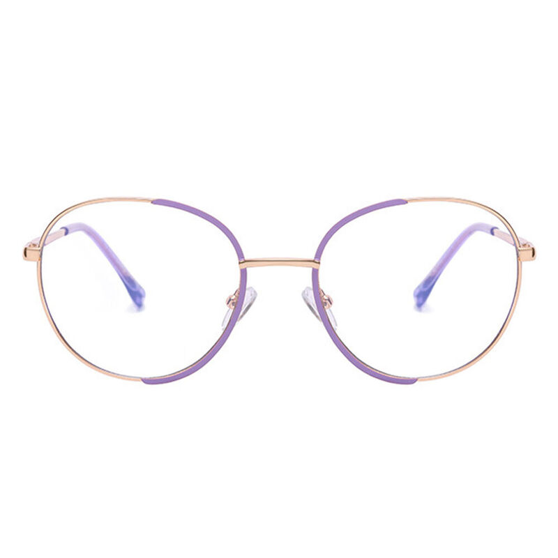 Zora Round Purple Glasses