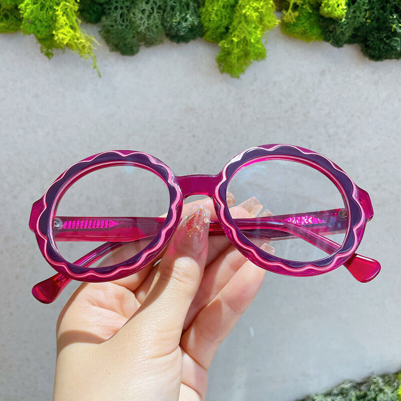 Berrie Round Purple Glasses