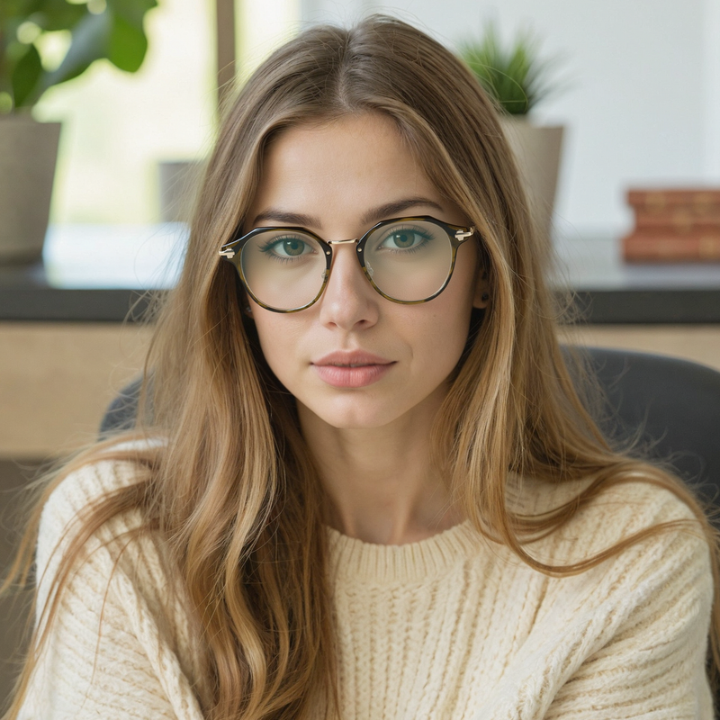 Moira Round Green Glasses