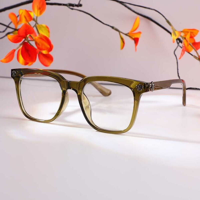 Madge Square Green Glasses