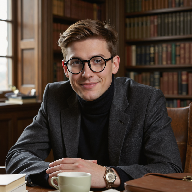 Murray Round Black Glasses