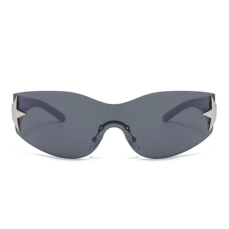 Cipher Oval Purple Sunglasses