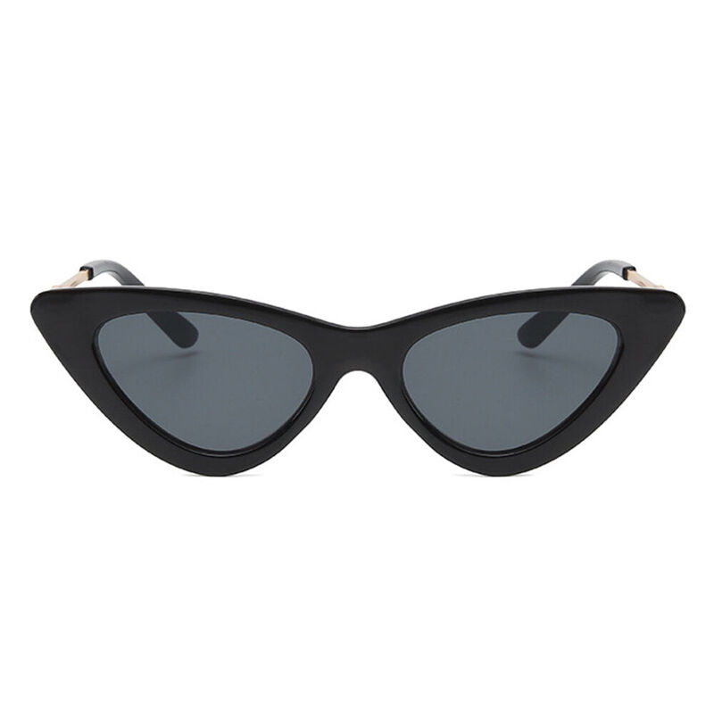 Velour Cat Eye Black Sunglasses