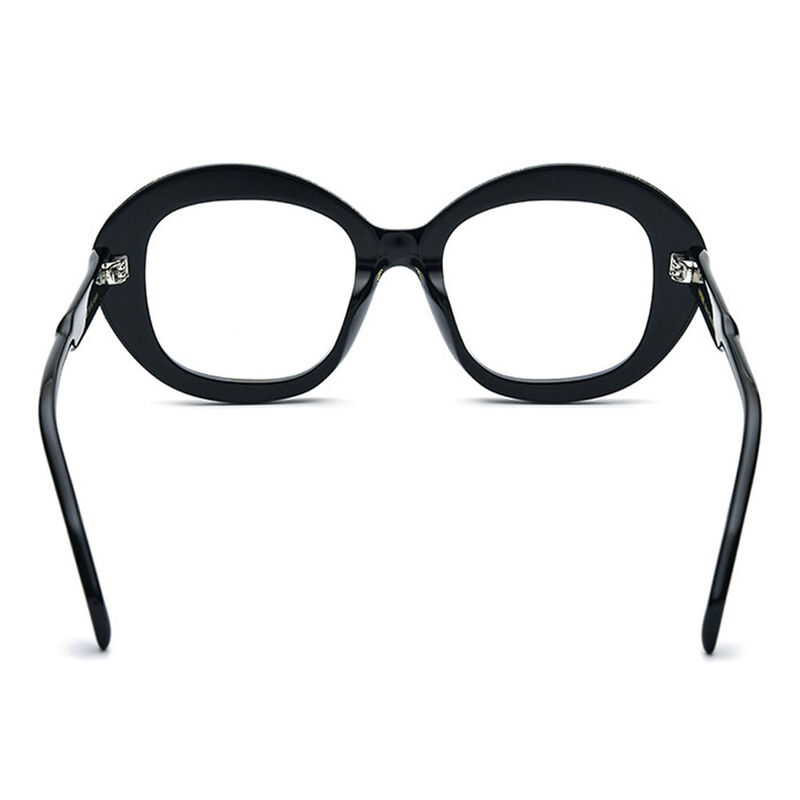 Hayley Oval Black Glasses