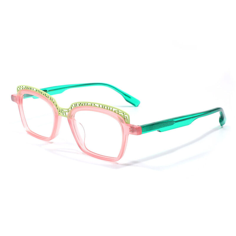 Caru Square Pink Glasses