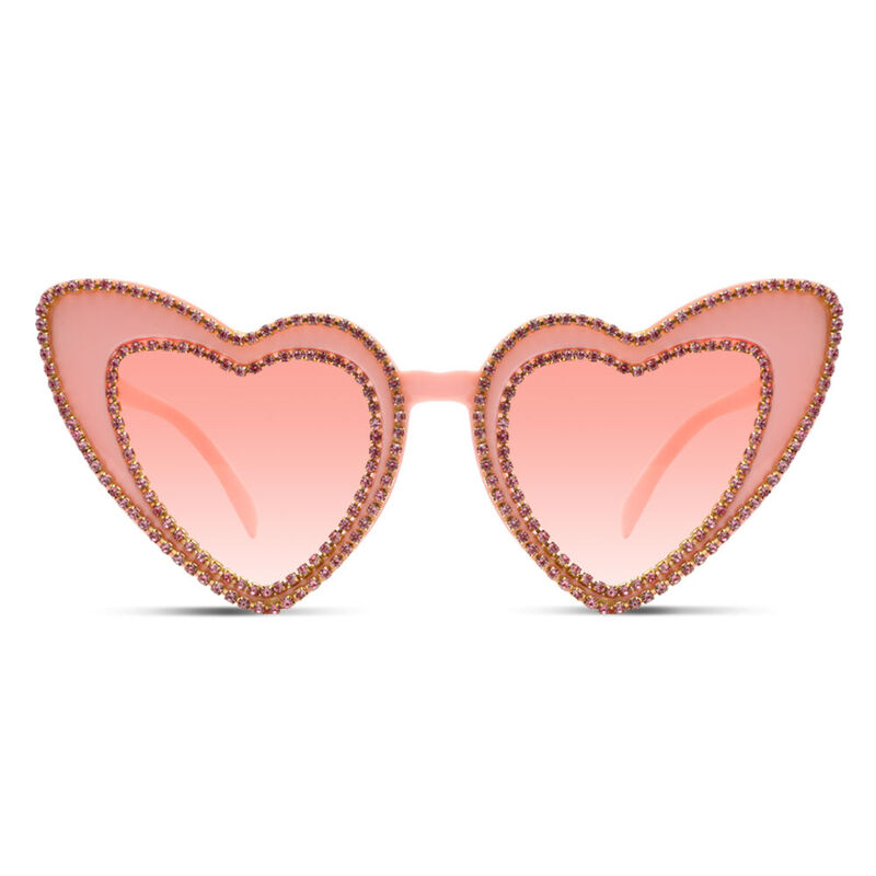 Phoeah Heart Pink Sunglasses