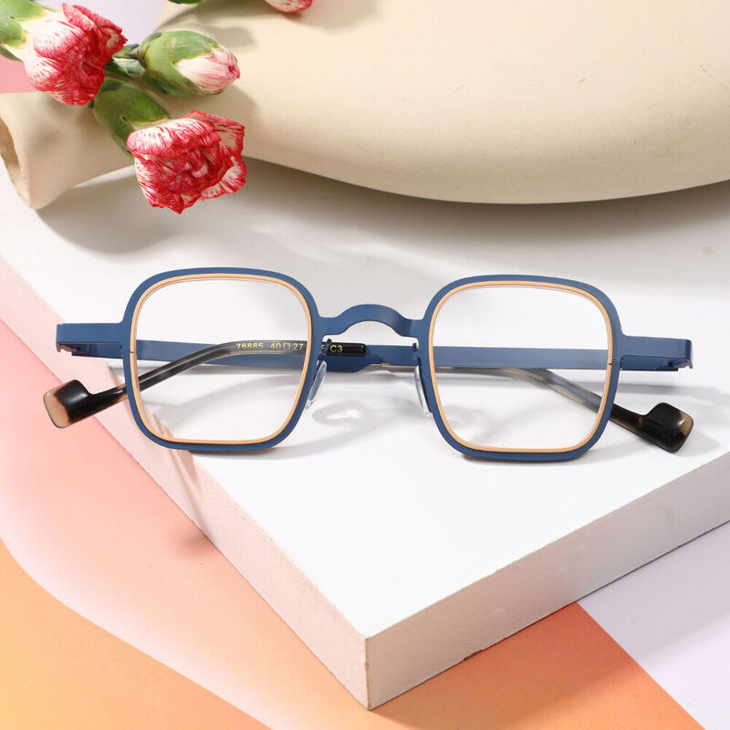 Bower Square Blue Glasses