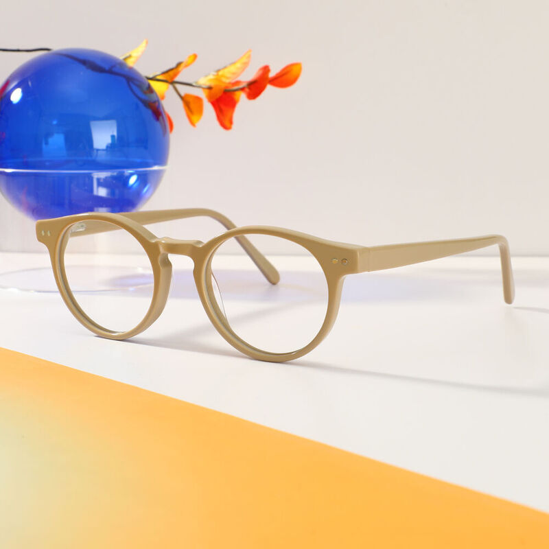 Lucia Runde Braune Brille