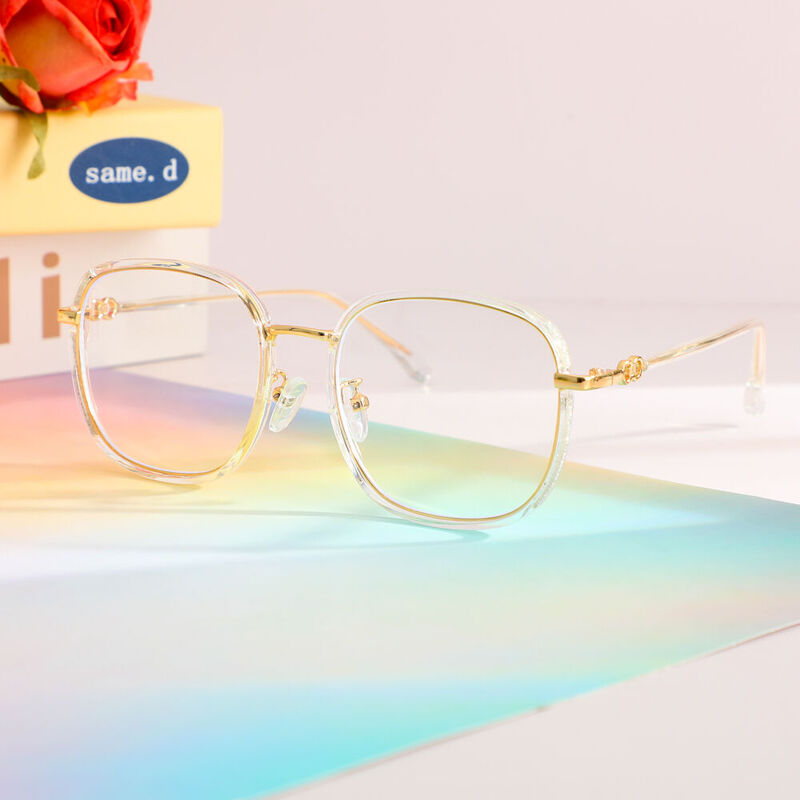 Hulda Square Clear Glasses