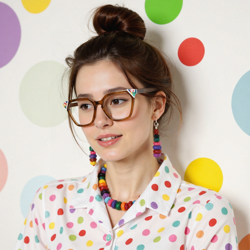 Kama Cat Eye Brown Glasses