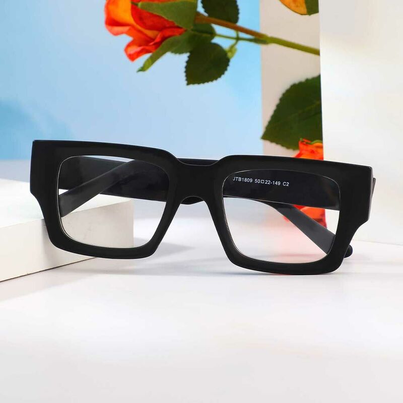 Baron Quadratische Schwarze Brille