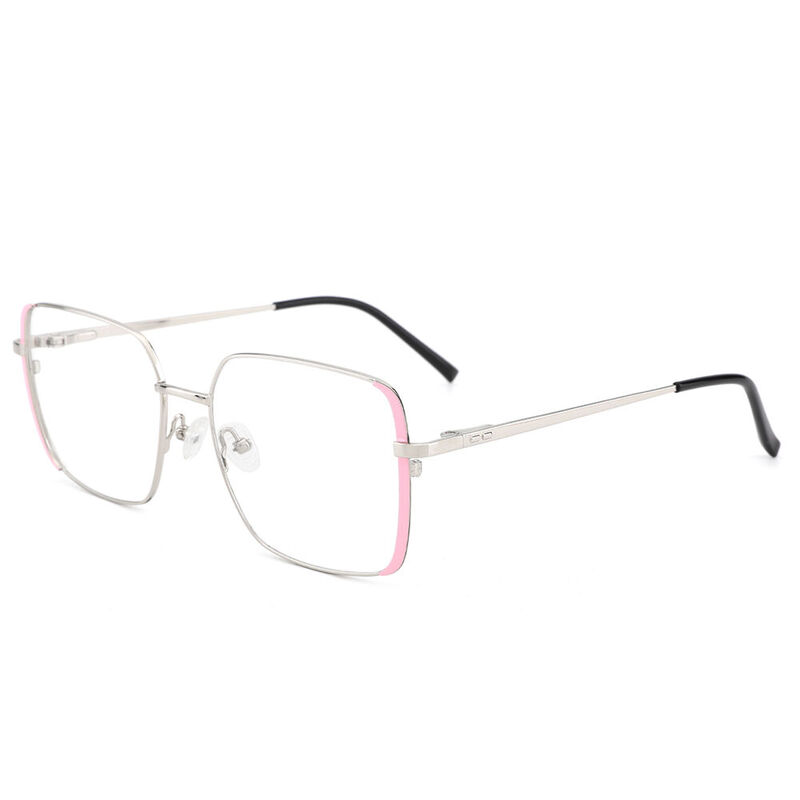 Alison Geometric Pink Glasses
