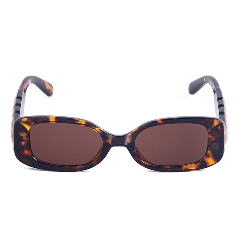Kim Rectangle Tortoise Sunglasses