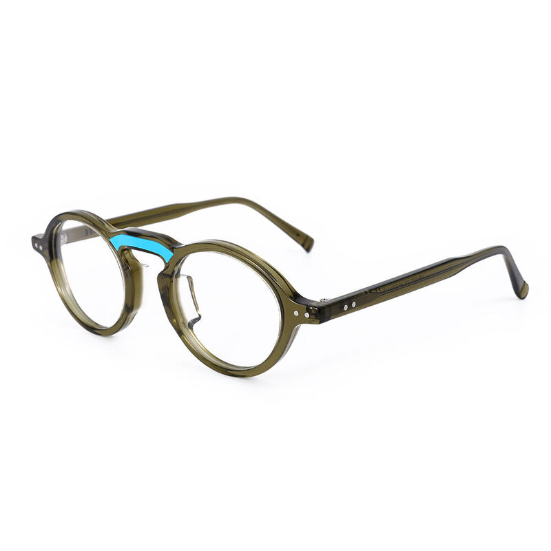 Ciro Round Green Glasses