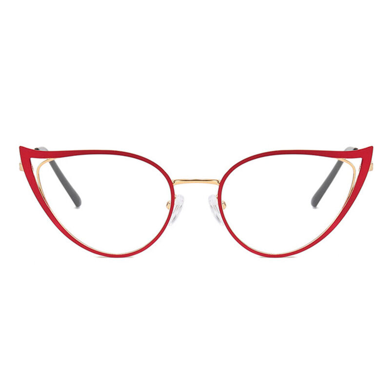 Bess Cat Eye Red Glasses