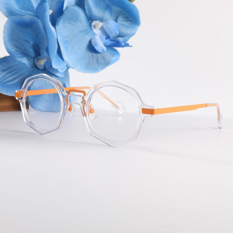 Spencer Geometric Clear Glasses