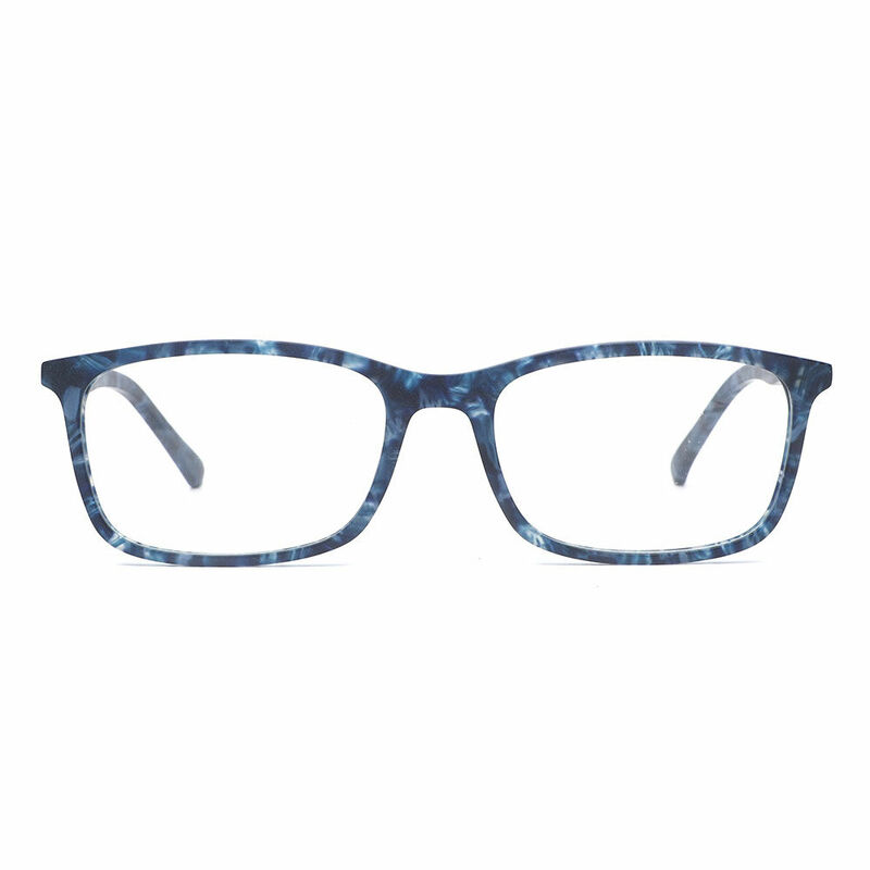 Baree Rectangle Blue Tortoise Glasses