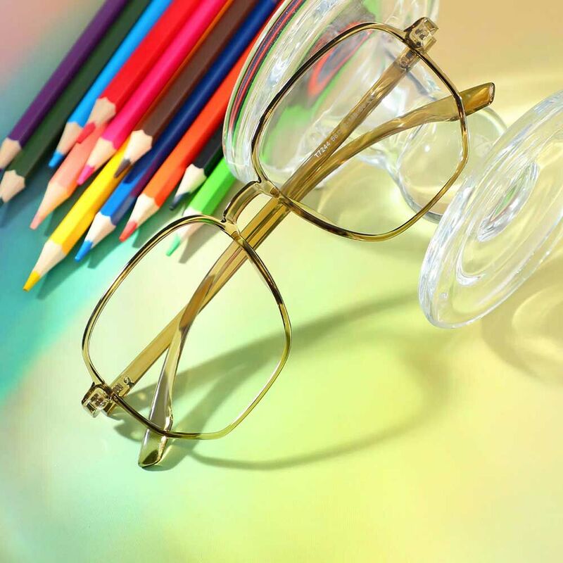 Enoch Quadratische Grüne Brille