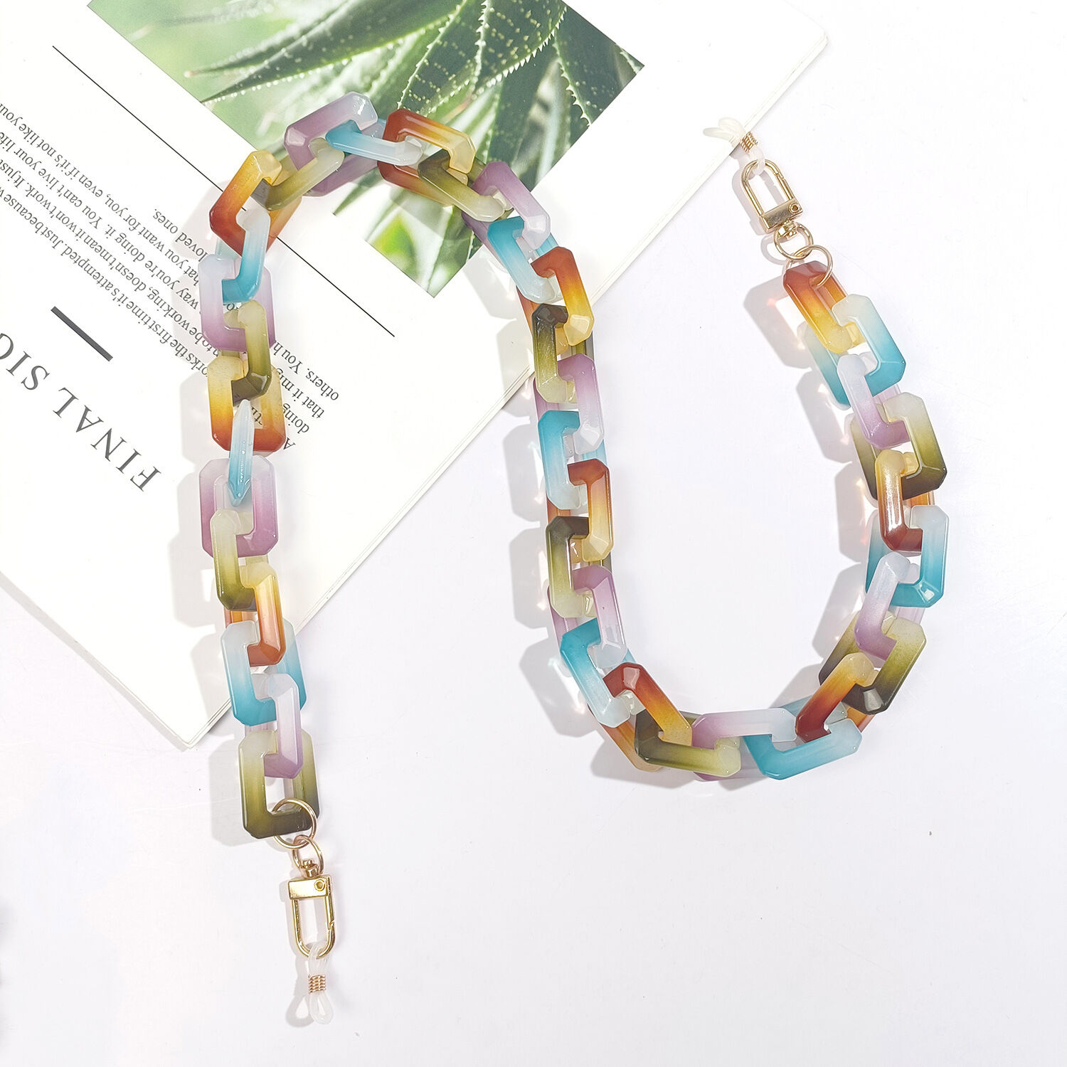 Catena per Occhiali Gracie Lega acrilica glamour e unica