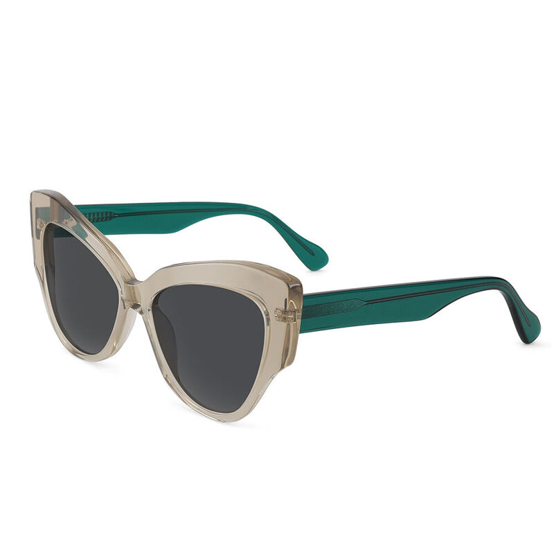 Pioneer Cat Eye Brown/Green Sunglasses