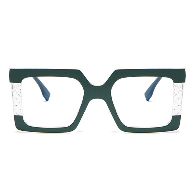 Louise Square Green Glasses
