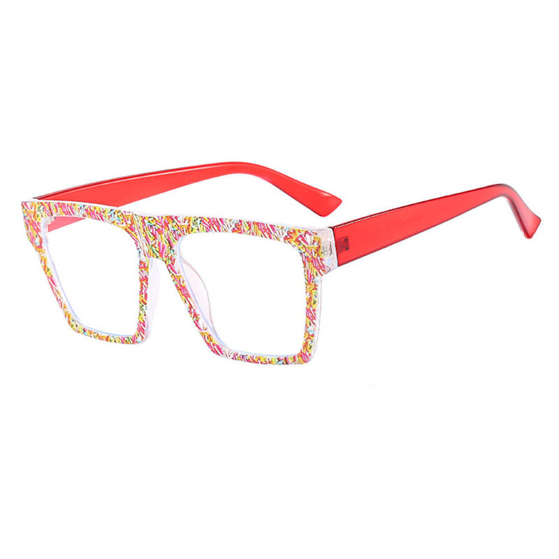Thera Square Red Glasses