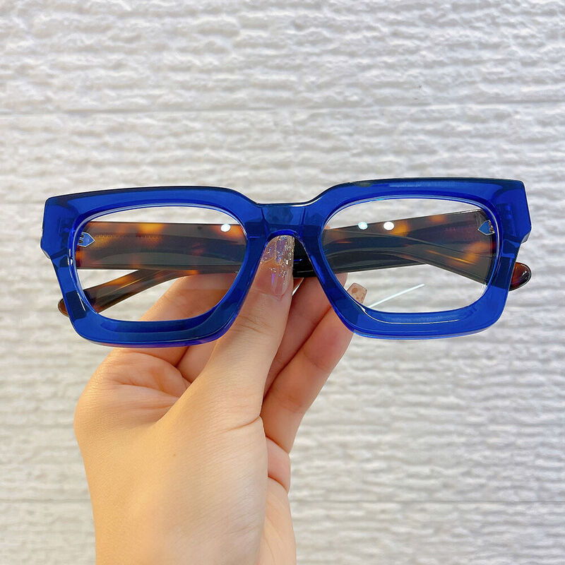 Petor Quadratische Blaue Brille