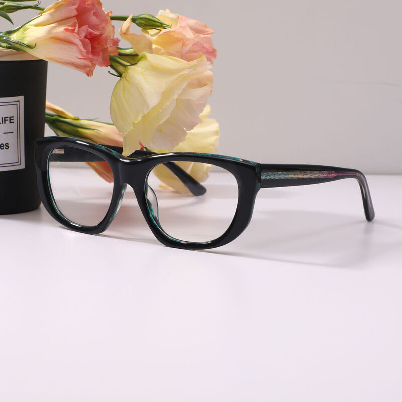 Pamas Oval Black Glasses