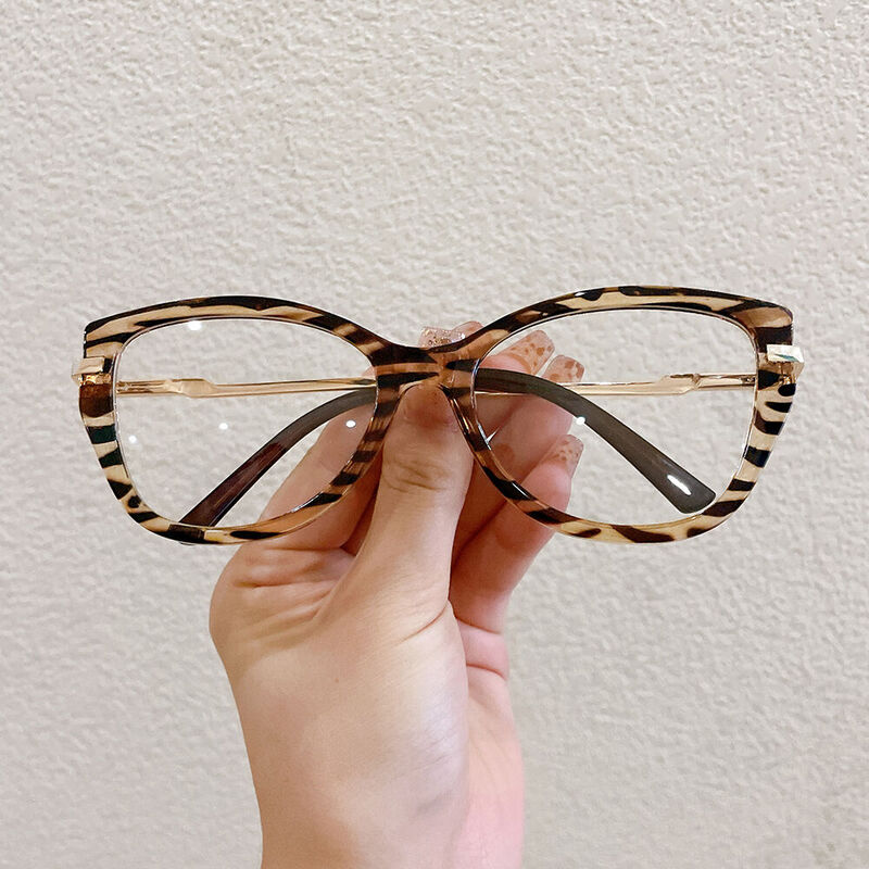 Isa Cat Eye Brown Glasses