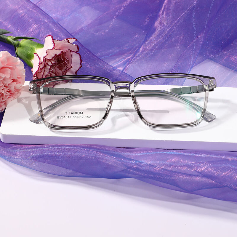 Celest Rectangle Grey Glasses