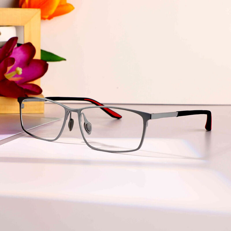 Katharine Rectangle Gray Glasses
