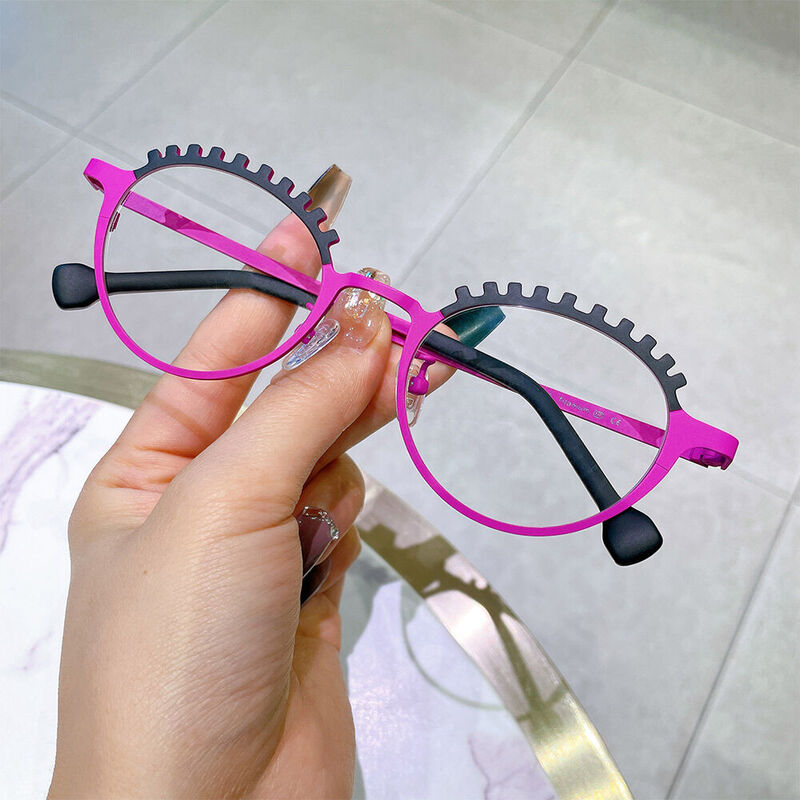 Jonson Round Pink Glasses