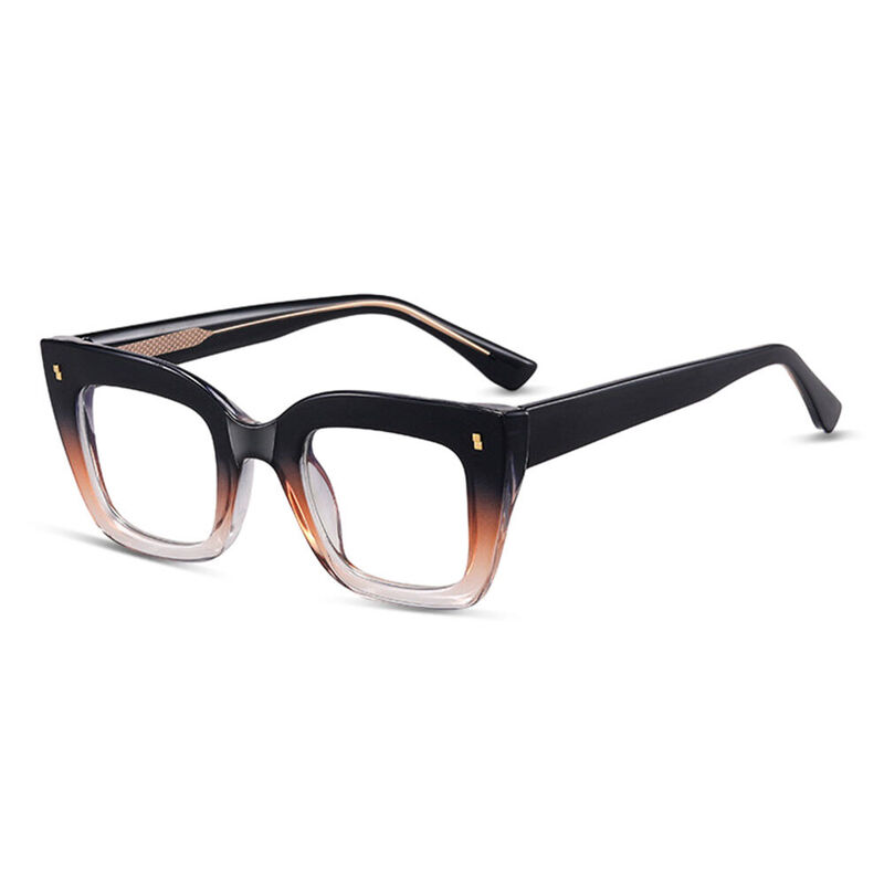 Grantham Cat Eye Black Brown Glasses