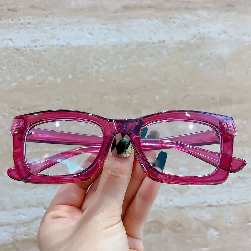 Ida Square Purple Glasses