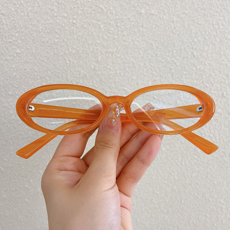 Harliy Oval Orange Glasses