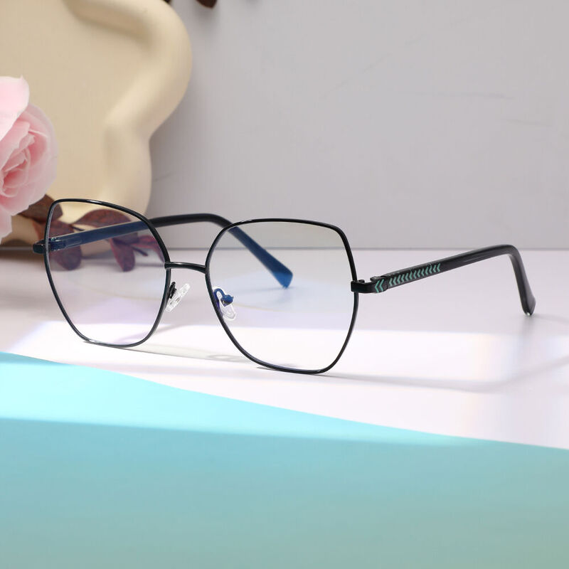 Colin Geometrische Schwarze Brille