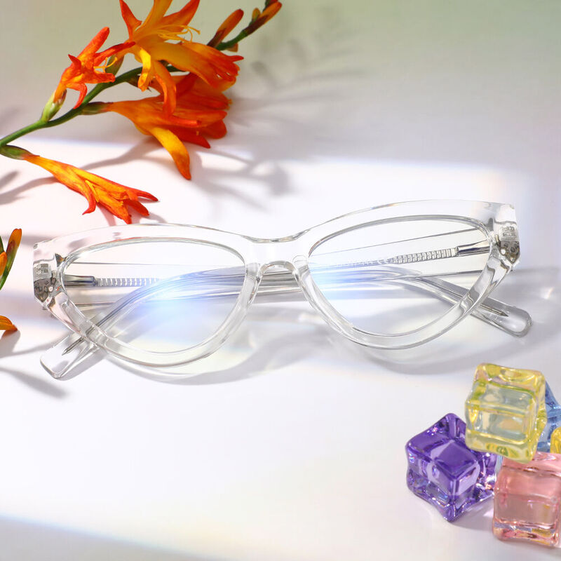 Buckle Cat Eye Klare Brille