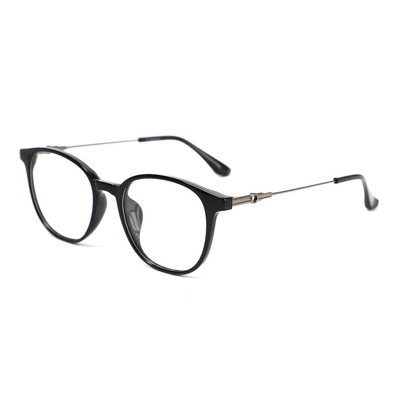 Dorothe Round Black Glasses
