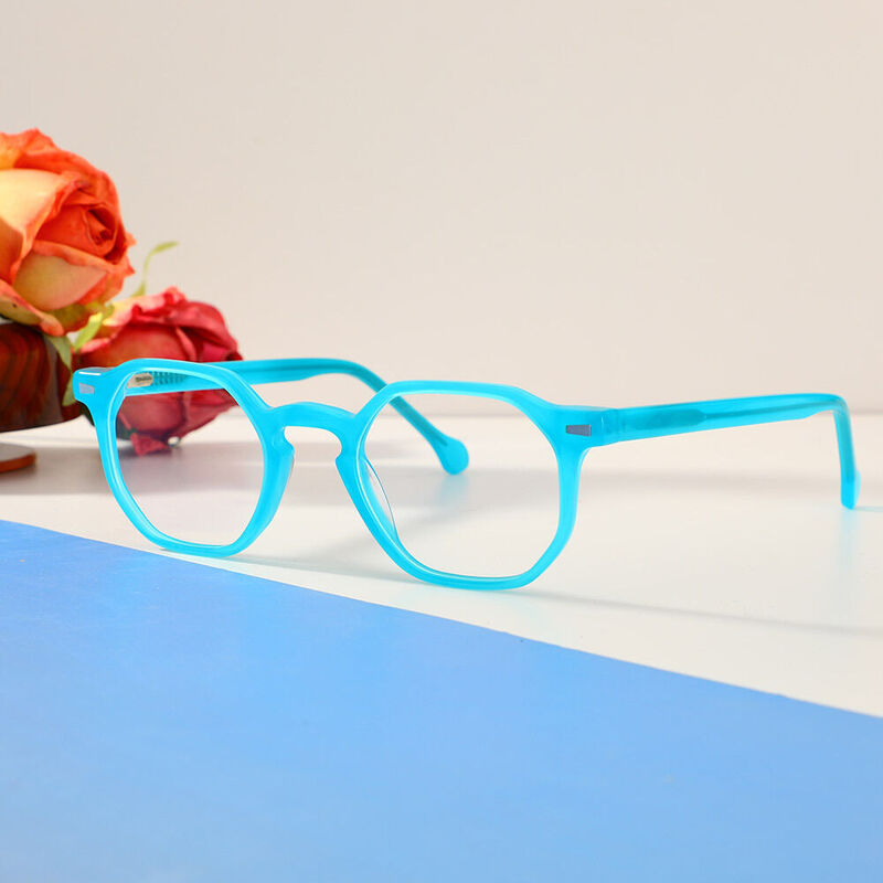 Micah Geometrische Blaue Brille