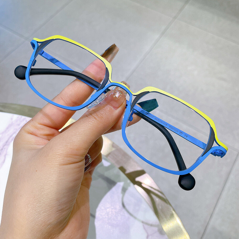 Geordiee Square Blue Glasses