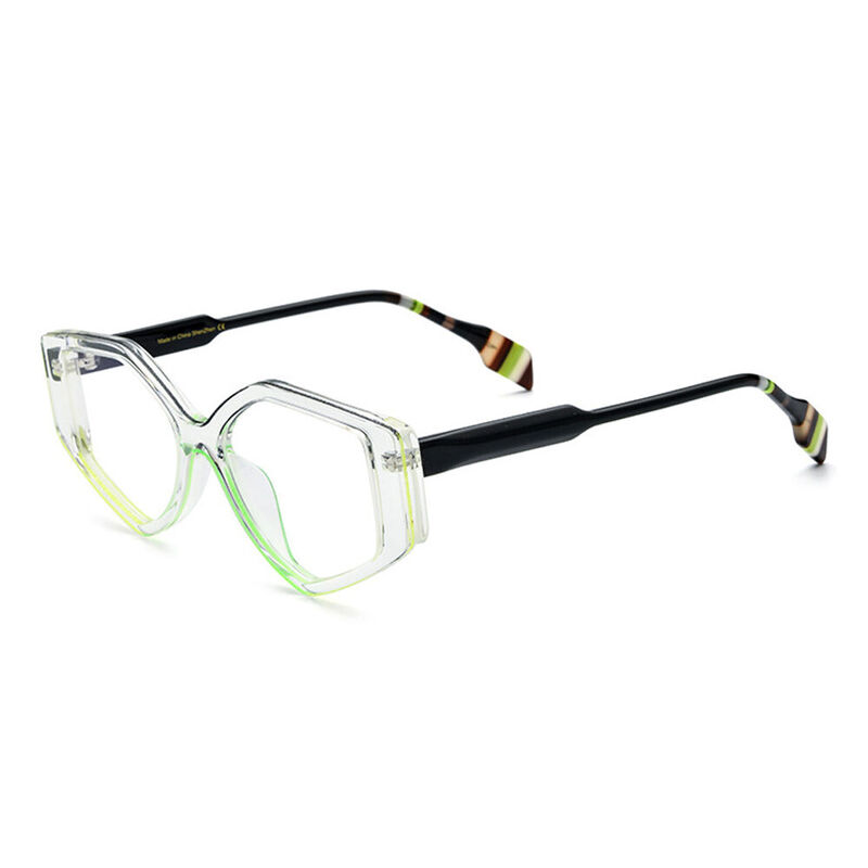 Stoler Geometric Black Clear Glasses