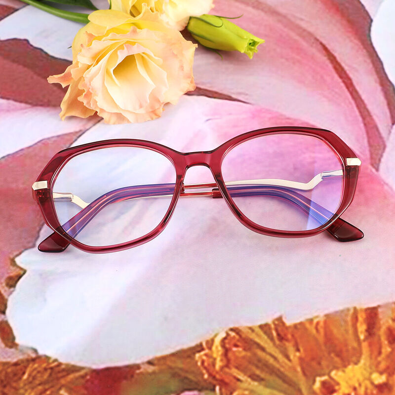 Nina Cat Eye Purple Glasses