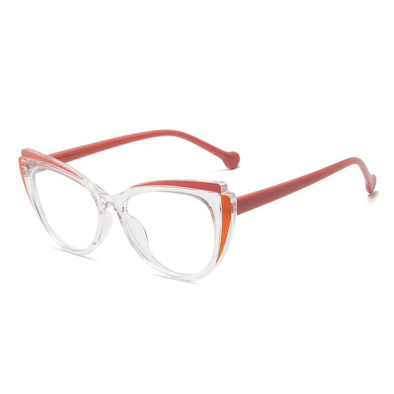 April Cat Eye Orange Glasses