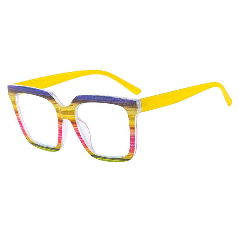 Eda Square Yellow Glasses