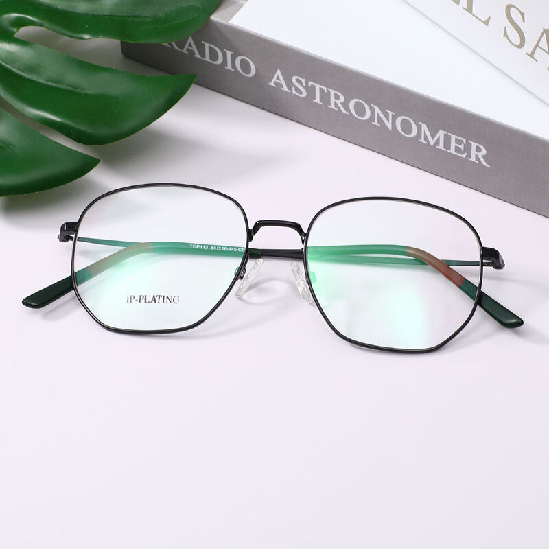 Aricee Geometric Black Glasses